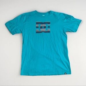 VTG Y2K DC SKATE Blue Spellout Logo T Shirt Size Extra Large Big Logo Skate